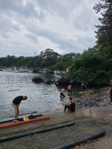 浮いて待て富戸小学校海練習